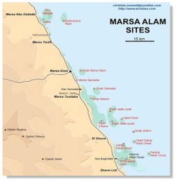 mappa immersioni a Marsa Alam